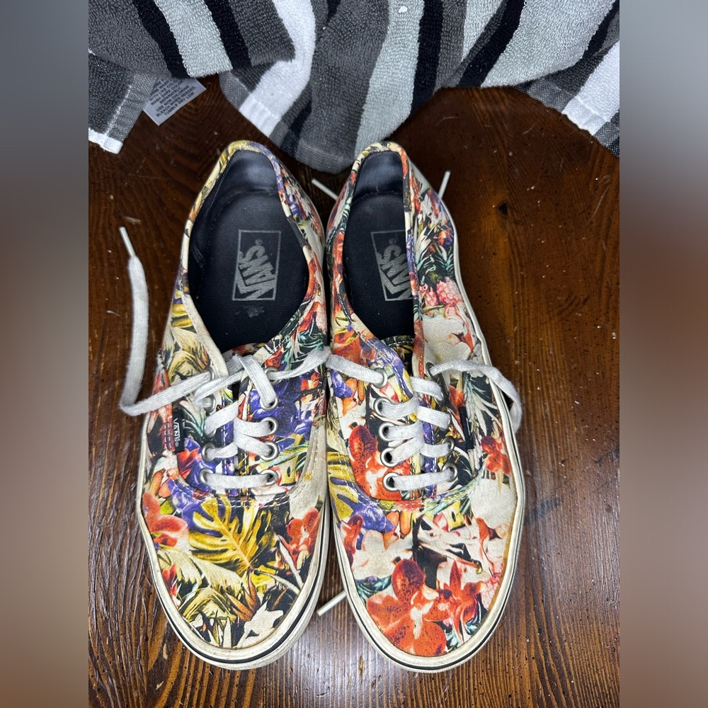 Vans Off The Wall Floral All Over Flower Print Casual Shoes Womens 9.5 - Mens 8